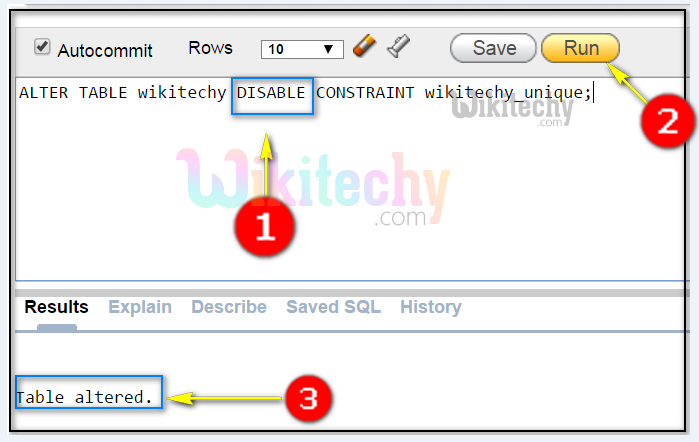  enable table